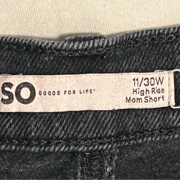 SO Black Cutoff Shorts Women 11/30W Stretch Raw Edge Fray Hem Denim Jeans - Picture 3 of 5